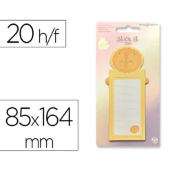 BLOC NOTAS ADHESIVAS IMAGINOVO LETTER CON MENSAJE TRASERO LEON 20 HOJAS 85X164 MM