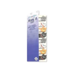 BLOC NOTAS ADHESIVAS IMAGINOVO MARCAPAGINAS GATO 120 HOJAS 8X15X48 MM