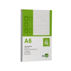Bloc notas liderpapel cuadro 4mm a6 80 hojas 60g/m2 perforado