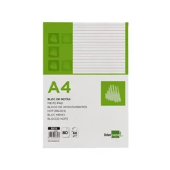 Bloc notas Liderpapel Din A-4 apaisado rayado horizontal 80 hojas