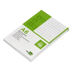 Bloc notas perforado Liderpapel Din A-6 apaisado 80 hojas rayado horizontal 7 mm