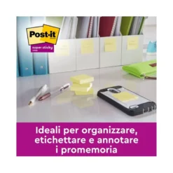 Bloc notas quita y pon Post-it ® super sticky 76 x 127 mm amarillo