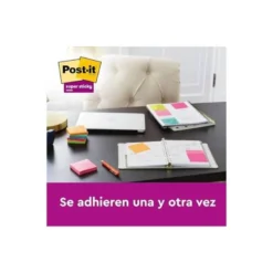 Bloc Quita y Pon Post-It ® Super Sticky 76X76 mm Colores Miami