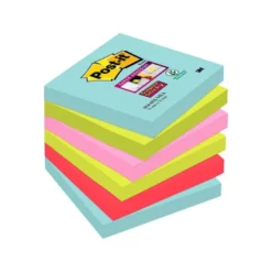 Bloc Quita y Pon Post-It ® Super Sticky 76X76 mm Colores Miami