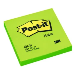 Bloc quita y pon Post-it ® verde 76 x 76 mm