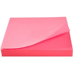 Bloc quita y pon Q-Connect 75x75mm color Rosa Neon