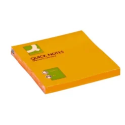 Bloc quita y pon Q-Connect 75x75mm color Naranja Neon