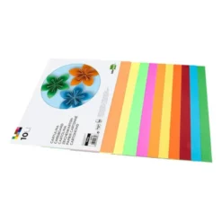 BLOC TRABAJOS MANUALES LIDERPAPEL CARTULINA 240X315MM 10 HOJAS 5 COLORES NEON + 5 COLORES INTENSOS