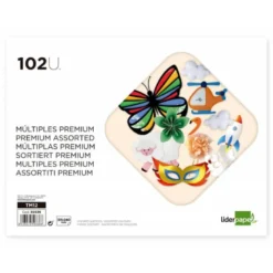 Bloc trabajos manuales premium Liderpapel (cartulina - charol - crespon - seda - celofan - goma eva - carton - fieltro)