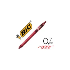 Bolígrafo Bic Gel-ocity Quick Dry Retráctil Punta Media 0,7 mm Color Rojo