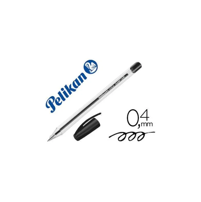 Bolígrafo Pelikan Stick Super Soft Negro de 0,4 mm