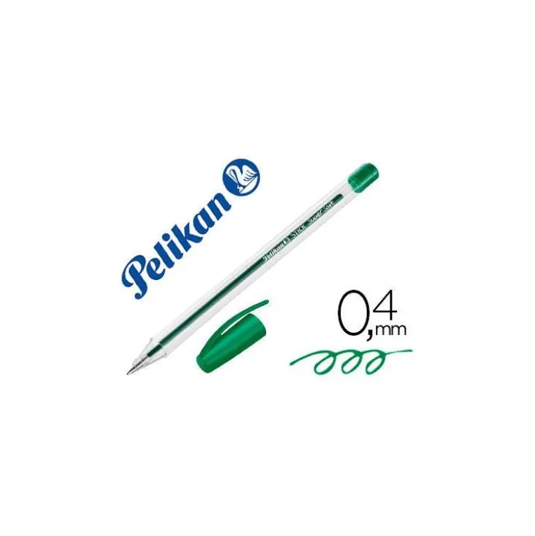 Bolígrafo Pelikan Stick Super Soft Verde de 0,4 mm