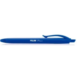 Bolígrafo retráctil milán P1 de color azul de 1 mm