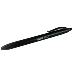 Bolígrafo retráctil milán P1 de color negro 1 mm