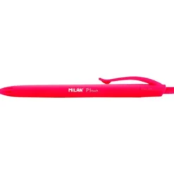 Bolígrafo retráctil milán P1 de color rojo 1 mm