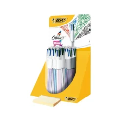 Boligrafo Bic 4 colores Shine 0,4 mm metalizado