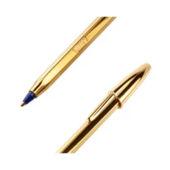 Boligrafo Bic Cristal Celebration Oro 0,4 mm Tinta Azul