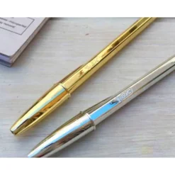 Boligrafo Bic Cristal Celebration Oro 0,4 mm Tinta Azul