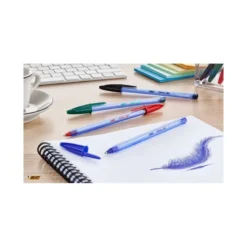 Boligrafo Bic Cristal soft azul punta de 1,2