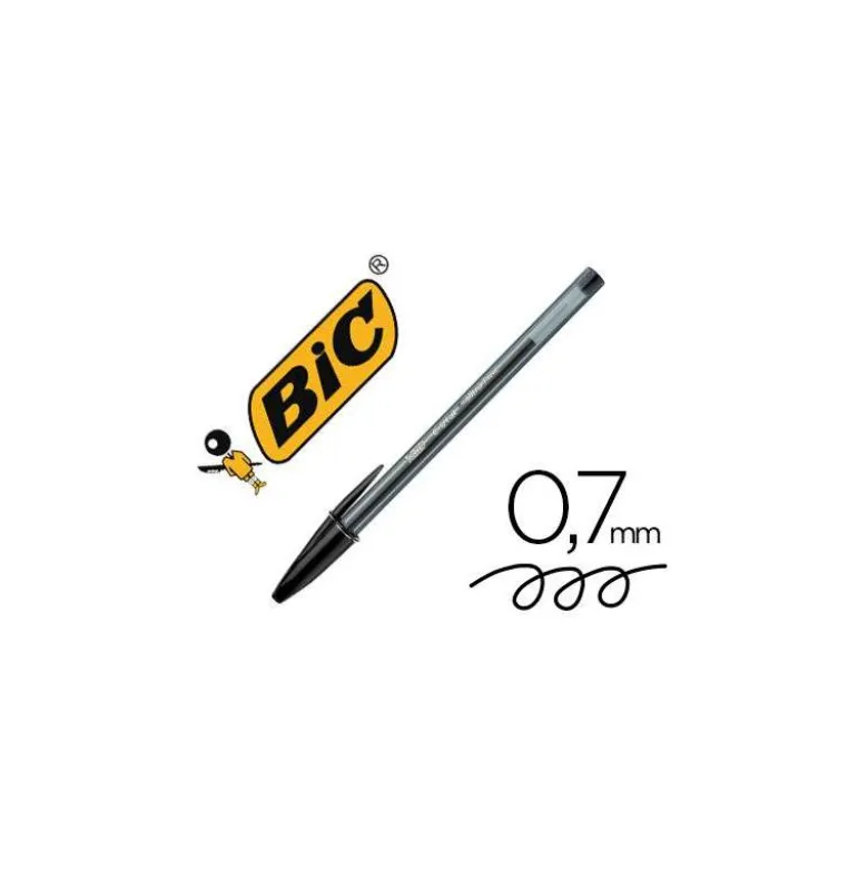 BOLIGRAFO BIC CRISTAL ULTRAFINE PUNTA FORMA AGUJA 0,7 MM NEGRO