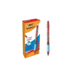 Boligrafo Bic Gelocity Illusion Borrable Rojo punta 0,7 mm