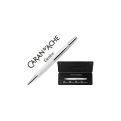 Boligrafo marca Caran d'ache Alchemix lacado blanco estuche