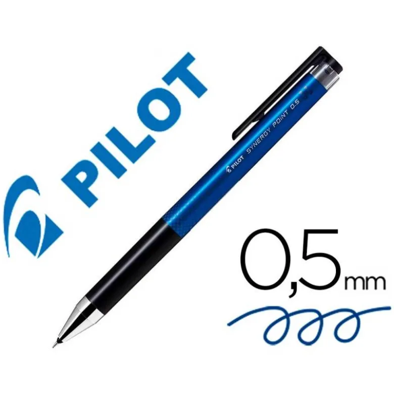 BOLIGRAFO PILOT SYNERGY POINT RETRACTIL SUJECION DE CAUCHO TINTA GEL 0,5 MM AZUL