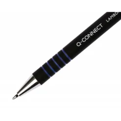 Boligrafo q-connect retractil con grip 0,7 mm azul