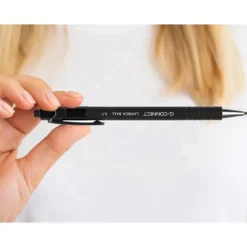 Boligrafo q-connect retractil con grip 0,7 mm negro