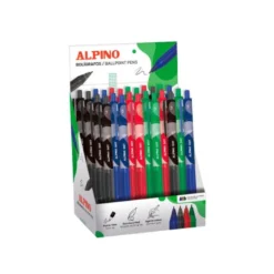 BOLIGRAFO ALPINO DOT TINTA ACEITE EXPOSITOR DE 24 UNIDADES COLORES SURTIDOS
