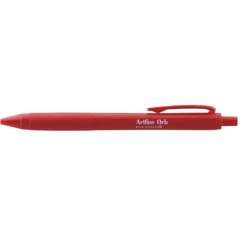 BOLIGRAFO ARTLINE ORB ECO GREEN RETRACTIL 1 MM ROJO