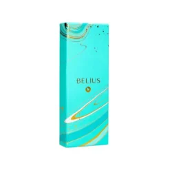 BOLIGRAFO BELIUS AQUA ALUMINIO COLOR TURQUESA Y DORADO TINTA AZUL CAJA DE DISEÑO