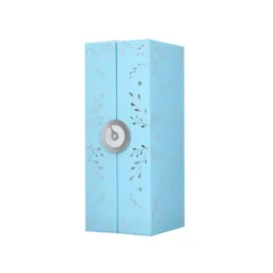 BOLIGRAFO BELIUS BELLA ALUMINIO COLOR AZUL CELESTE DISEÑO PLATEADO RELIEVE TINTA AZUL CAJA DE DISEÑO