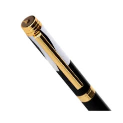 BOLIGRAFO BELIUS DUALITA CUERPO NEGRO COLOR BLANCO TINTA AZUL CAJA DE DISEÑO