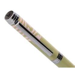 BOLIGRAFO BELIUS INK DREAMS ALUMINIO COLOR VERDE MATCHA Y ROSA PLATEADO FRASE INTERIOR TINTA AZUL CAJA DE DISEÑO