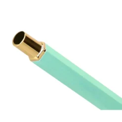 BOLIGRAFO BELIUS MACARON BLISS FORMA HEXAGONAL COLOR VERDE DORADO TINTA AZUL CAJA DE DISEÑO