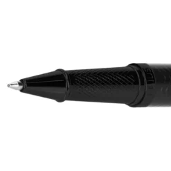 BOLIGRAFO BELIUS NEPTUNO ALUMINIO TEXTURA WAVY COLOR NEGRO TINTA AZUL CAJA DE DISEÑO