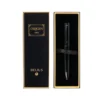 BOLIGRAFO BELIUS ORIGEN 1995 ALUMINIO TEXTURA CEPILLADA COLOR NEGRO TINTA AZUL CAJA DE DISEÑO
