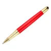 BOLIGRAFO BELIUS PASSION DOR ALUMINIO TEXTURA CEPILLADA COLOR ROJO Y DORADO TINTA AZUL CAJA DE DISEÑO PUNTA 0.8MM