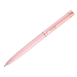 BOLIGRAFO BELIUS ROSE ALUMINIO COLOR ROSA/ORO ROSA TINTA AZUL CAJA DE DISEÑO