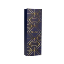 BOLIGRAFO BELIUS SOIREE ALUMINIO COLOR AZUL MARINO Y DORADO TINTA AZUL CAJA DE DISEÑO