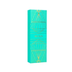 BOLIGRAFO BELIUS SOIREE ALUMINIO COLOR ART DECO TURQUESA Y DORADO TINTA AZUL CAJA DE DISEÑO