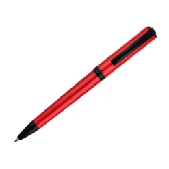 BOLIGRAFO BELIUS TURBO ALUMINIO COLOR ROJO Y NEGRO TINTA AZUL CAJA DE DISEÑO