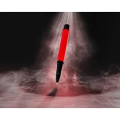 BOLIGRAFO BELIUS TURBO ALUMINIO COLOR ROJO Y NEGRO TINTA AZUL CAJA DE DISEÑO