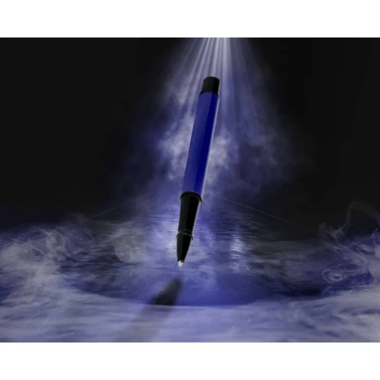 BOLIGRAFO BELIUS TURBO ALUMINIO COLOR AZUL Y NEGRO TINTA AZUL CAJA DE DISEÑO