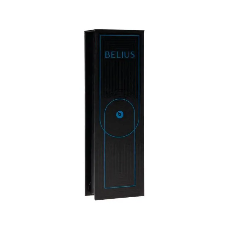 BOLIGRAFO BELIUS TURBO ALUMINIO COLOR AZUL Y NEGRO TINTA AZUL CAJA DE DISEÑO