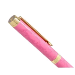 BOLIGRAFO BELIUS WILD WEST ALUMINIO COLOR ROSA DORADO TINTA COLOR AZUL CAJA DE DISEÑO