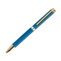 BOLIGRAFO BELIUS WILD WEST ALUMINIO COLOR AZUL MARINO DORADO TINTA COLOR AZUL CAJA DE DISEÑO