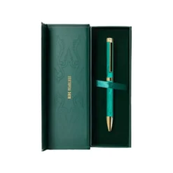 BOLIGRAFO BELIUS WILD WEST ALUMINIO COLOR VERDE TINTA COLOR AZUL CAJA DE DISEÑO