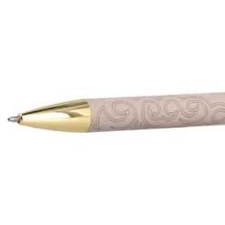 BOLIGRAFO BELIUS WILD WEST ALUMINIO COLOR BEIGE DORADO TINTA COLOR AZUL CAJA DE DISEÑO